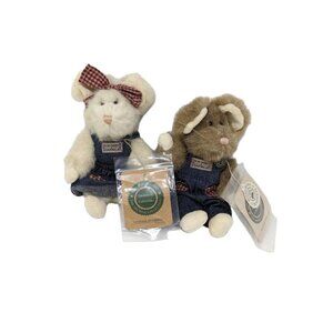 Mini Boyds Bears Mice Cottage and Sharp McNibble Plush Stuffed Animal Toy Mouse